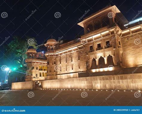 Varanasi Lalita Ghat By Night India Editorial Image Image Of Darkness