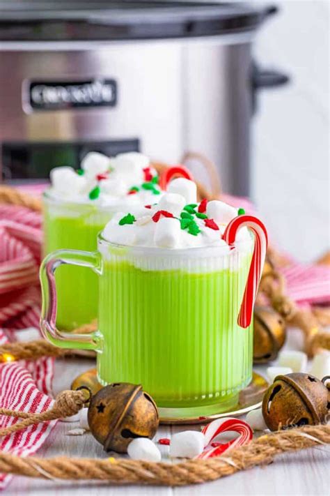 Grinch Hot Chocolate Easy Slow Cooker Recipe