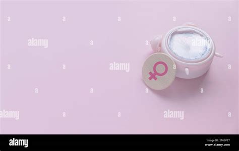 Menopause Concept Women Symbol Over A Watch Healthcare And Medical