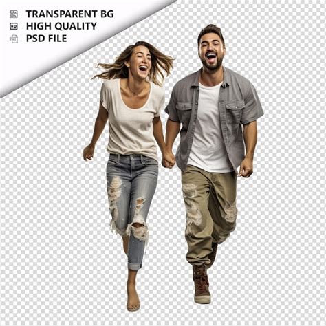 Una Pareja Latina Torpe Estilo Ultra Realista Fondo Blanco Archivo Psd Premium