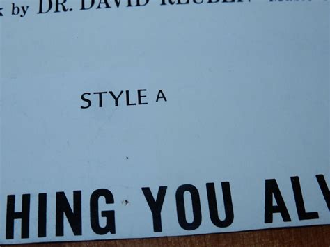 ORIGINAL MOVIE POSTER EVERYTHING YOU ALWAYS WANTED TO KNOW ABOUT SEX SHEET Boonsart Shop