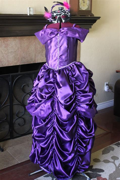 Purple Belle Dress With Mask Costume For Niece Belle Dress Dress