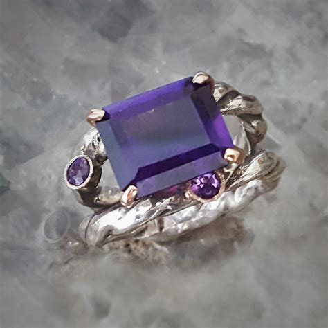 Amethyst Engagement Ring Heather Reilly Metalsmith
