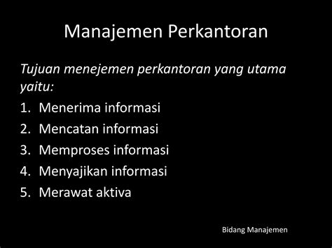 Bidang Kajian Manajemen Fungsi Manajemen Manajemen Ppt Free Download