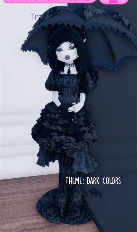 Theme Dark Colors In 2024 Dark Colors Themed Outfits Dress To Impress