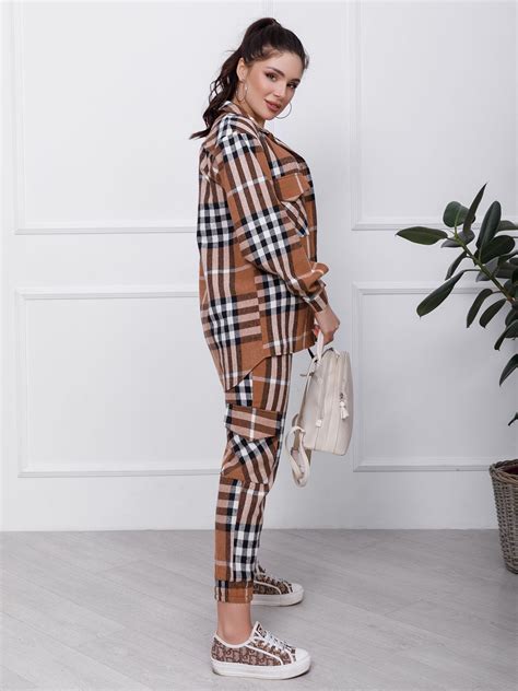 Коричневый шерстяной костюм с накладными карманами 12451 за 919 грн ...