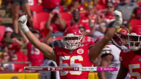 Kansas City Chiefs defensive end George Karlaftis overpowers two ...