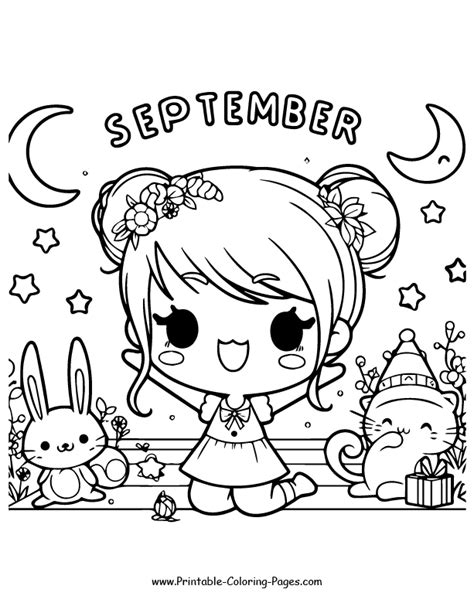 September Coloring Pages Free 30 Pdf