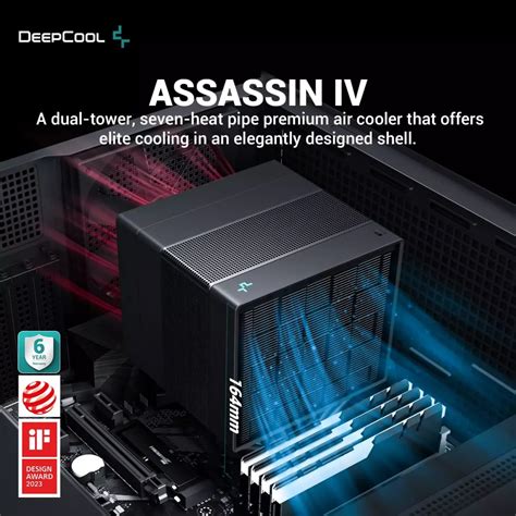 Deepcool Assassin Iv Cpu Air Cooler Premium Heat Pipes Dual Tower