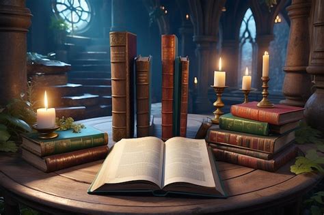 Premium Photo Enchanted Tomes Magical Manuscripts Ancient Scrolls