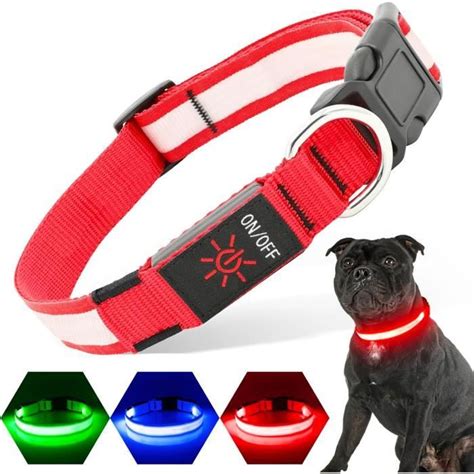 Collier Lumineux Pour Chien Rechargeable Par Usb Collier Led Pour