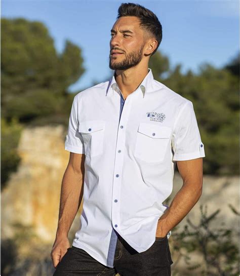 Mens White Aviator Shirt Atlas For Men