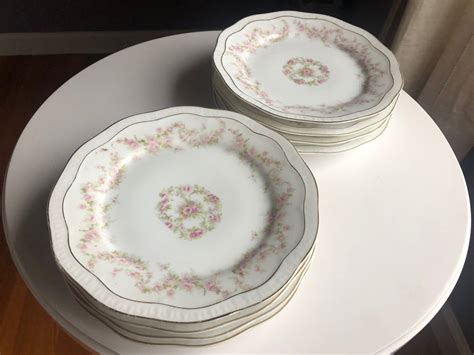 Antique Z S Co Bavaria Orleans Dessert Bread Plates Set Of Zeh