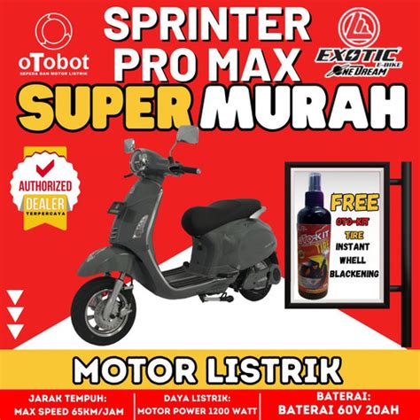 Promo Motor Listrik Vespa Listrik Exotic Sprinter Pro Max Promax