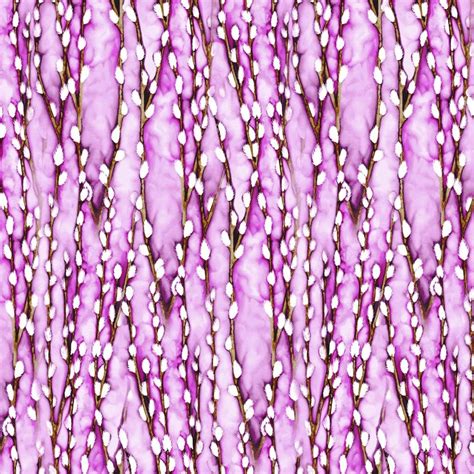 Pussy Willow Fabric Light Eggplant Clothworks Y3756 44 Etsy