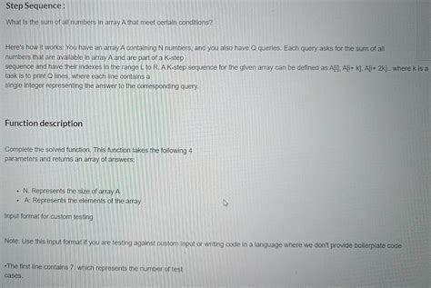 Solved Step Sequence: What Is the sum of all numbers in | Chegg.com
