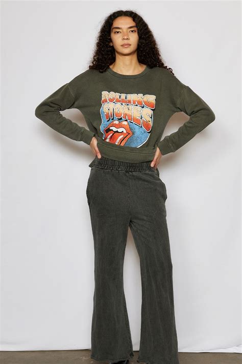Rolling Stones Hot Lips Sweatshirt XL Charcoal Lip Sweatshirt Shop Rompers Hot Lips