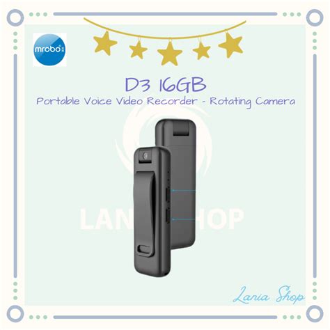 Jual MROBO D3 16GB - Portable Voice Video Recorder - Rotating