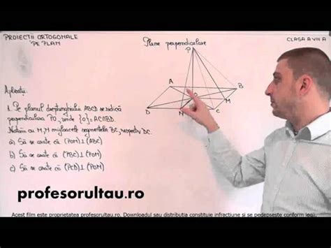 Cls Proiectii Ortogonale Pe Plan Plane Perpendiculare Exercitii Partea