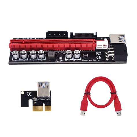 Tarjeta elevadora 009S Plus PCI E 1X a 16X Cable de extensión de