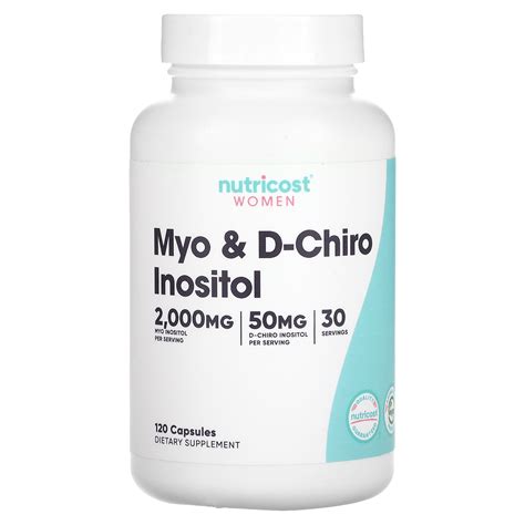 Nutricost‏, للنساء ، Myo & D-Chiro إينوزيتول ، 120 كبسولة