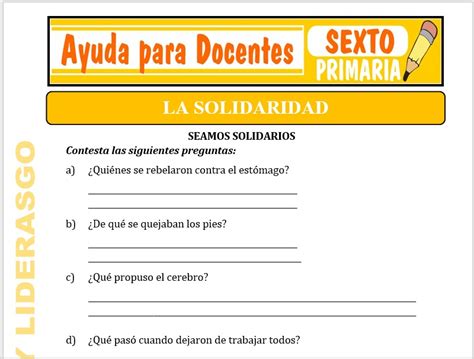 El Valor De La Solidaridad Ficha Interactiva Teaching Tips 60 Off