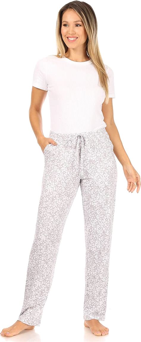 TAHARI Women S Tapered Pajama Pant With Pockets And Drawstring Grey