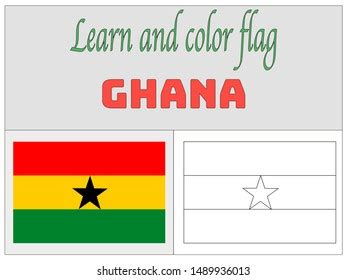 National Flag Republic Ghana Original Colors Stock Vector Royalty Free