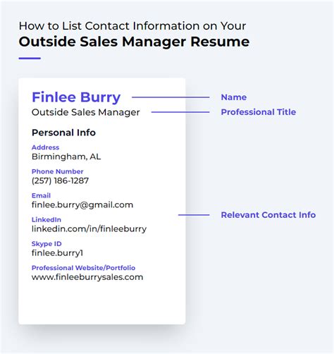 Outside Sales Manager Resume Examples And Templates