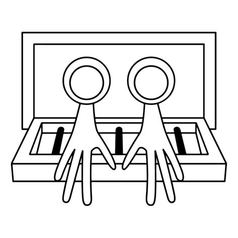 Раскраска Фиолетовый сидит в вентиляции распечатать или скачать