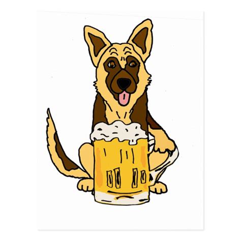 Dog Drinking Beer Postcards | Zazzle AU