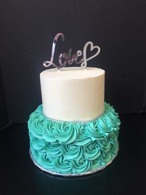 Aqua Color Wedding Cakes