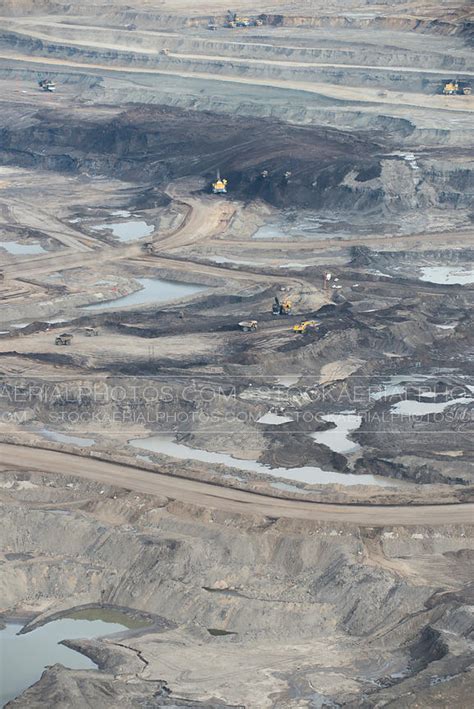 Aerial Photo Open Pit Mining Alberta Oilsands