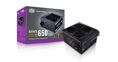 Cooler Master MWE 650 650w Bronze V2 80 PLUS MasterWatt Lite Power ...