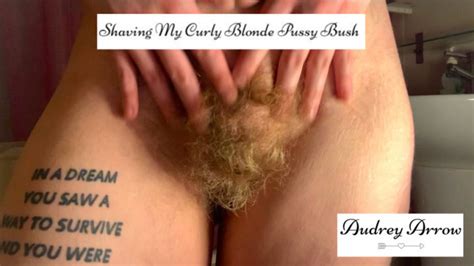 MissAudreyArrow Shaving My Curly Blonde Pussy Bush ManyVids