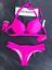 Victoria S Secret Bikini Neon Lotus Hottie Cup Halter Banded Itsy