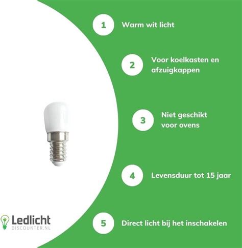 Spectrum Led Koelkast Lamp E T W K Warm Wit Licht Bol