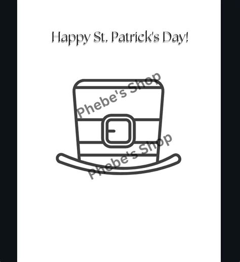 Printable St Patricks Day Leprechaun Hat Template Big And Small Size