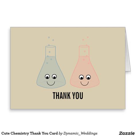 Cute Chemistry Thank You Card Zazzleca Chemistry Projects Thank