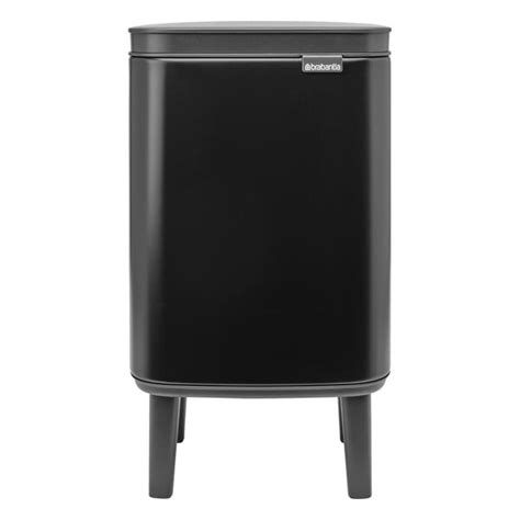 Brabantia Cestino Bo Waste Bin Hi L Nero Opaco Finnish Design Shop