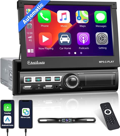 AutomaticHikity Carplay Autoradio 1Din Mit Ausfahrbarem Bildschirm 7