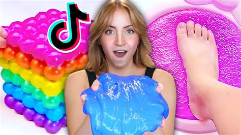 Can I Recreate These VIRAL Slime Tiktoks? - YouTube