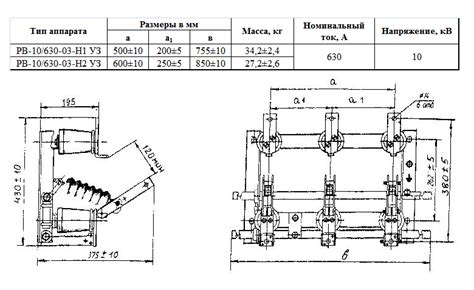 РВЗ-10/630 I У3 разъединитель на 630А с 3 заземлителями и упорными ...