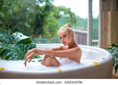Beautiful Blonde Nude Woman Posing Bath Stock Photo Shutterstock