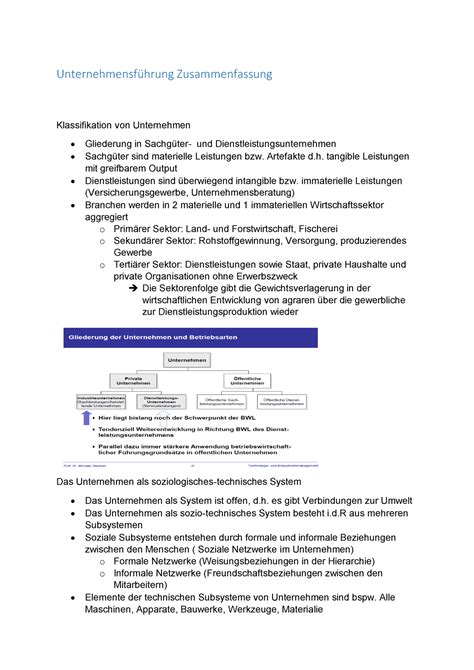 Unternehmensf Hrung Zsf Unternehmensf Hrung Zusammenfassung