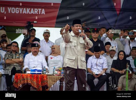 Indonesian Presidential Candidate Prabowo Subianto Speaks The