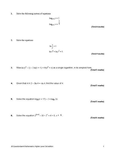 Ib Questionbank Mathematics Higher Level 3rd Edition Answers