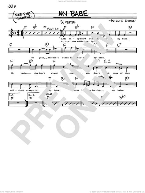 My Babe Sheet Music Real Book With Lyrics Pdf