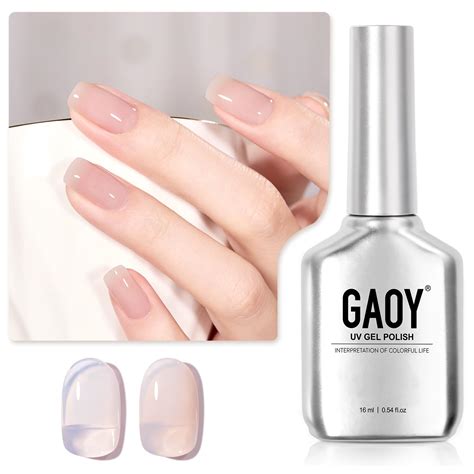 Amazon Gaoy Jelly Nude Gel Nail Polish Ml Sheer Translucent Soak Off Gel Polish Uv