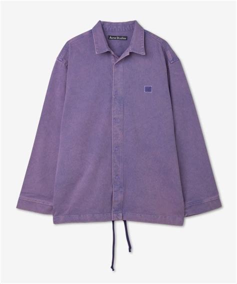 Musinsa Acne Studios Common Face Patch Overshirt Iris Purple